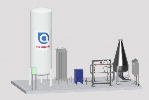 CO2 Installation with evaporators, cabinet and Bicobe mixer