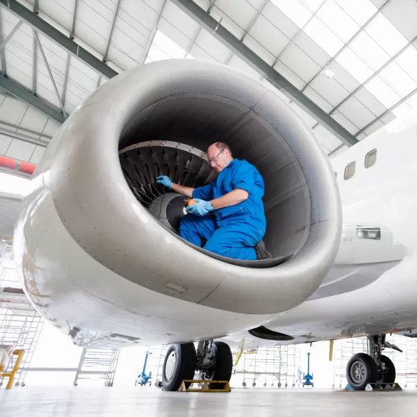 Avion en maintenance